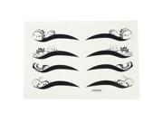 Sodial 4 Pairs Fashion Adhesive Curl Temporary Tattoos Transferable Eyeshadow Eyeliner/eyes Stickers-black