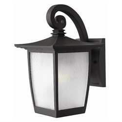 Pearl Small Outdoor Wall Lantern in Black with Energy Saving Option - Dark Sky Compliant/Energy Saving Option: No/Standard, Size: Large
