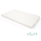 Milliard 2-Inch Ventilated Memory Foam Crib/Toddler Bed Mattress Topper with Removable Waterproof 65-Percent Cotton Non-Slip Cover - 51.5" x 27" x 2"