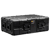 Hardigg Blackbox 3u Rack Mount Case - Internal Dimensions: 24&quot; Length X 19&quot; Width X 5.25&quot; Height - External Dimensions: 38.5&quot; Length X 24.6&quot; Width X 11.4&quot; Depth - 100 Lb - Latching Closure - Polyethylene, Steel - Black - For Audio Equipment, Video Equipme Blackbox-3u-m6
