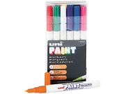 Sanford 63721 uni-Paint Markers, Fine Point, Assorted, 12/Set