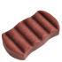 Konjac 6 Wave Body Sponge Red French Clay
