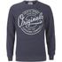 Jack & Jones Men's Originals Tones Sweatshirt - Navy Blazer Melange - XXL