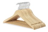 18pc Wooden Hanger Set - Innovative Lightweight Design Made of Solid Hard Wood - Strong, Space-saving Closet and Coat Hangers That Are Great for Any Article of Clothing - Contemporary Ergonomic Construction Can Withstand the Test of Time - Save Money and Time with This Perfect Home Necessity
