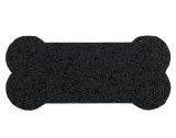 ORE Pet Recycled Rubber Skinny Bone Placemat - Black