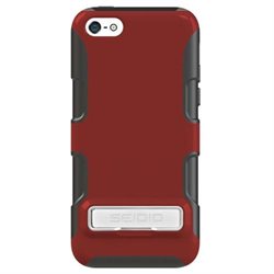 Seidio DILEX with Metal Kickstand - Garnet Red - iPhone - Garnet Red - Arachnid Exoskeleton - Rubberized - Plastic, Silicone, Polymer
