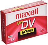 Maxell 298012 Advanced Digital Picture Technology 60 Minute Recording SPmode Time Mini Dv Cassette