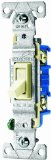 Cooper Wiring Devices 1301-7LA-SPL 15-Amp, 120-Volt Standard Grade Single Pole Framed Toggle AC Quiet Switch, Light Almond