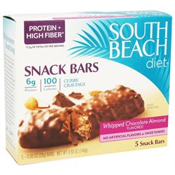 South Beach Diet - Snack Bars Whipped Chocolate Almond - 5 Bars