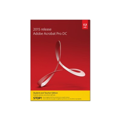 Adobe 65257401 Acrobat Pro Dc 2015 Student And Teacher Edition - Box Pack - 1 User - Edu - Dvd - Win