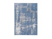 2' X 3.6' Antiquated Splendor Denim Blue And Thunder Cloud Gray Area Throw Rug