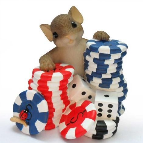 Enesco Charming Tails I'm Betting On You Figurine, 2-3/4-Inch