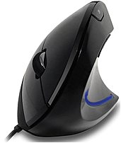 Adesso Inc Imousee1 Vertical Ergonomic Illuminated Optical 6-button Usb Mouse - Black