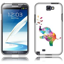 Samsung Galaxy Note II I317 Hard Cover - Colorful Elephant