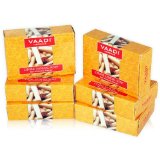 Sandalwood Soap (Sandalwood Oil Bar Soap) with Saffron and Turmeric Extracts - Handmade Herbal Soap (Aromatherapy) with 100% Pure Essential Oils - ALL Natural - Skin Whitening Therapy - Each 2.65 Ounces - Pack of 6 (16 Ounces) - Vaadi Herbals