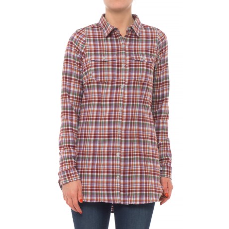 Lightfoot Flannel Tunic Shirt - Organic Cotton, Long Sleeve (for Women)