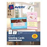 Avery Half-Fold Greeting Cards for Inkjet Printers, 5.5