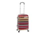 Rockland F151-tribal 20 In. Polycarbonate Carry On Luggage Suitcase, Tribal