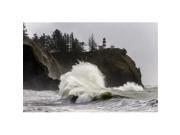 Posterazzi Dpi12290362 Surf Breaks At Cape Disappointment Lighthouse - Ilwaco Washington United States Of America Poster Print By Robert L.potts, 19 X 12