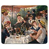 dealzEpic - Art Mousepad - Natural Rubber Mouse Pad with Famous Fine Art Painting of Luncheon of the Boating Party by Pierre-Auguste Renoir - Stitched Edges - 9.5x7.9 inches