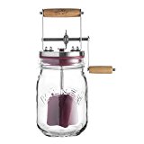 Kilner Vintage Glass Butter Churn; Delicious Homemade Butter in as Little as Ten Minutes; Large 34-Fluid Ounce Capacity; Recipes Included