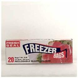 Fresh Seal Quart Freezer Bag Case Pack 24