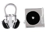 Headset and Speaker Cufflinks with Velvet Gift Box