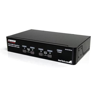 Startech.com Sv431dpua 4-port Usb Displayport Kvm Switch With Audio