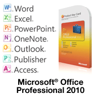 Microsoft Office Professional 2010 Product Card