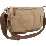 Vagabond Traveler Casual Style Canvas Messenger Bag (Khaki)