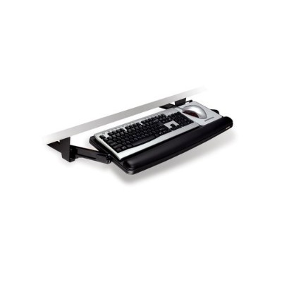 3m Kd90 Adjustable Under-desk Keyboard Drawer Charcoal Grey Black 28.8 In X 16.8 In X 4 In