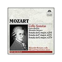 Wolfgang Amadeus Mozart - Cello Sonatas (Transcribed By Alexander Kniazev) (Music CD)