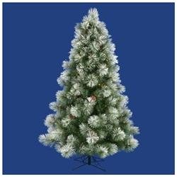 Vickerman 16730 - 9' x 65 Flocked Scotch Pine 550 Clear Lights Christmas Tree (E893081)