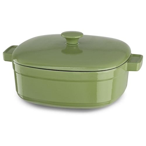 KitchenAid Cast Iron Streamline Cookware KCLI60CRKI Kiwi Green 6-Qt Casserole