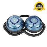 WhiteLabel MusicJogger Wireless Bluetooth Stereo Headphones, Headphone, Sport Headset, Music Streaming, Noise Reduction Handsfree Voice Calling (Metal Blue)