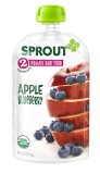 Sprout Organic Foods Stage 2 Pouches, Apple & Blueberry, 4 Ounce (Pack of 5)