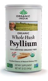 Organic Fiber Harmony Blend Whole Husk Psyllium Organic India 12 oz Flakes