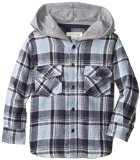 Pumpkin Patch Little Boys' Blue Hooded Shirt, Captain Blue, 3