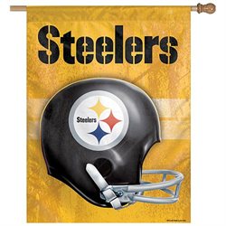 NFL Helmet Banner / Vertical Flag - Pittsburgh Steelers