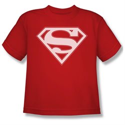 Youth(8-12yrs) SUPERMAN Short Sleeve RED & WHITE SHIELD XLarge T-Shirt Tee