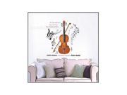 The Second Generation Wall Stickers Music Room, Piano Room Decoration In Sticker Adhesive On The Violin Pvc 2179