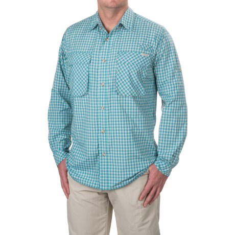 Air Strip Micro Plaid Shirt - Upf 30 , Long Sleeve (for Men)