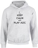 Keep Calm and Play ADC, Kids Printed Hoodie - Ash Grey/Black 5-6 Years