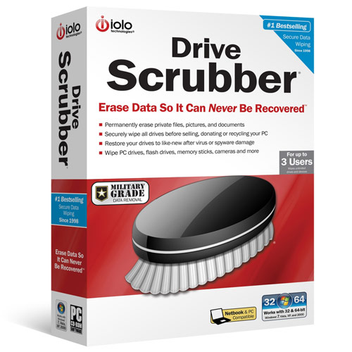 iolo DriveScrubber - up to 3 PCs
