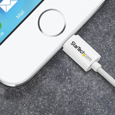 Startech.com Usblt15cmw 15cm (6in) Short White Apple 8-pin Lightning Connector To Usb Cable For Iphone / Ipod / Ipad - Charge Sync Cable
