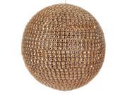4.5" Glamour Time Sparkling Gold Rhinestone Ball Christmas Ornament