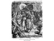 Marc Antony & Cleopatra Ncleopatra Vii And Marcus Antonius Depicted As The Egyptian Gods Osiris And Isis Wood Engraving American 19th Century Poster Print By  (