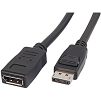 4xem Displayport Male To Female Adapter Cable - Displayport For Audio/video Device - 1 X Displayport Male Digital Audio/video - 1 X Displayport Female Digital Audio/video - Black 4xdpdpmfa