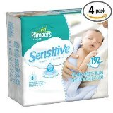 Pampers Sensitive Wipes (192 Count, Pack of 4)