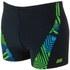 Zoggs Men's Optic Sport Spliced Hip Racer Swim Shorts - Black/Green/Blue